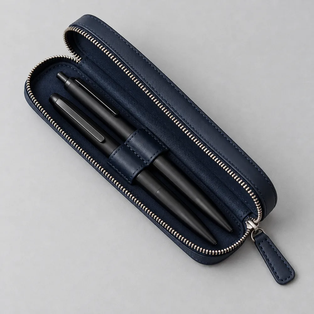 Astuccio per penne Brera, colore blu notte