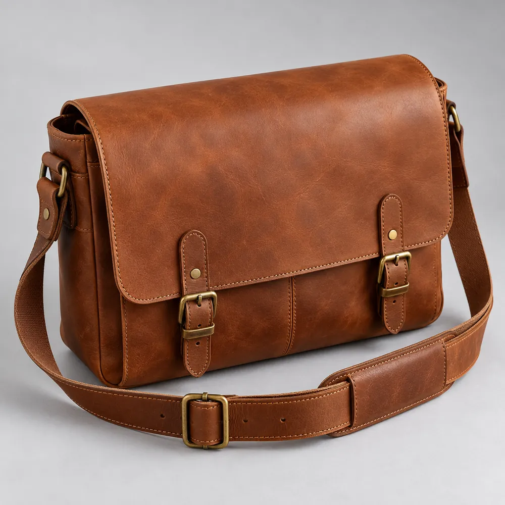 Messenger Santo Spirito 13", colore cognac